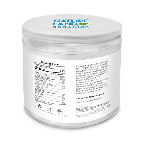 Nature Land Organics Raw Virgin Coconut Oil | Grocsy