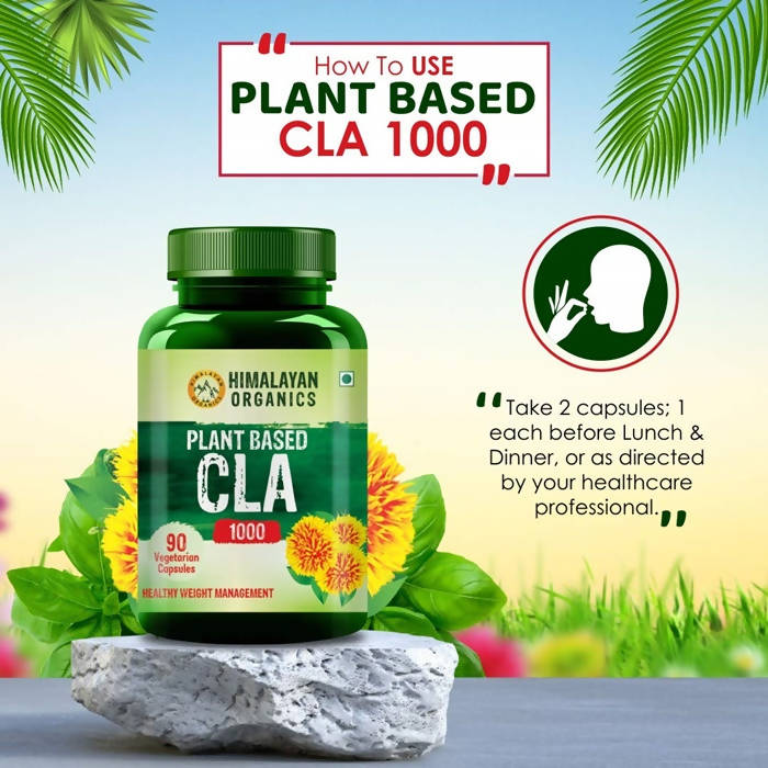 Himalayan Organics Plant Based CLA 1000 Healthy Weight Management Vegetarian Capsules | Grocsy