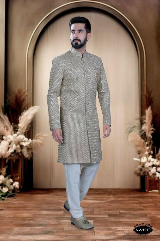 Joban Fashion Men's Pink Base Silk Kurta with Pyjama | Grocsy