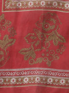Yufta Women Maroon Floral Printed Regular Thread Work Pure Cotton Kurta with Palazzo & With Dupatta | Grocsy
