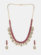 Ruby Raang Pink Kundan Necklace Set | Grocsy