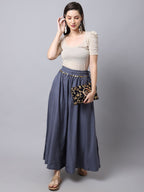 TAG 7 Women Flared Ethnic Palazzos | Grocsy