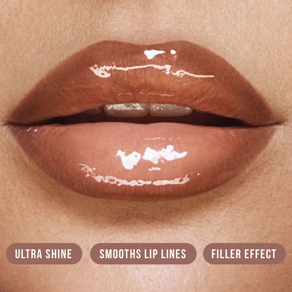 Huda Beauty Faux Filler Extra Shine Lip Gloss - Coco | Grocsy