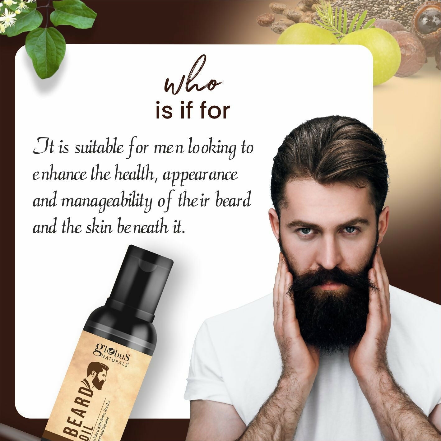 Globus Naturals Ayurvedic Beard Oil | Grocsy