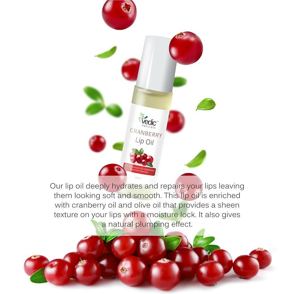 Vedic Naturals Cranberry Lip Oil | Grocsy