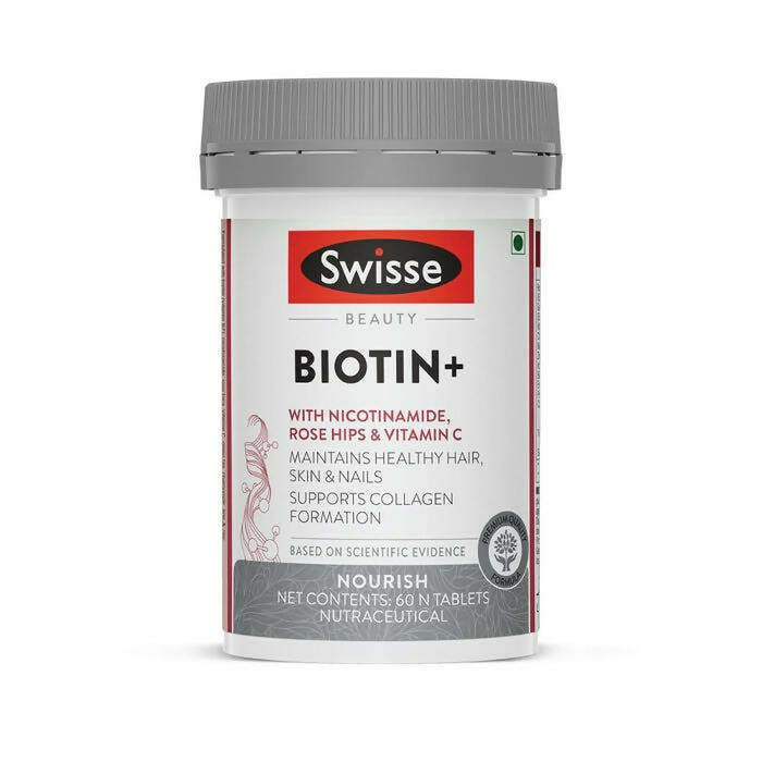 Swisse Biotin+ With Nicotinamide, Rosehip & Vitamin C | Grocsy