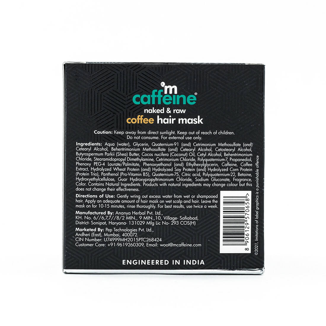 mCaffeine Naked & Raw Coffee Hair Mask | Grocsy
