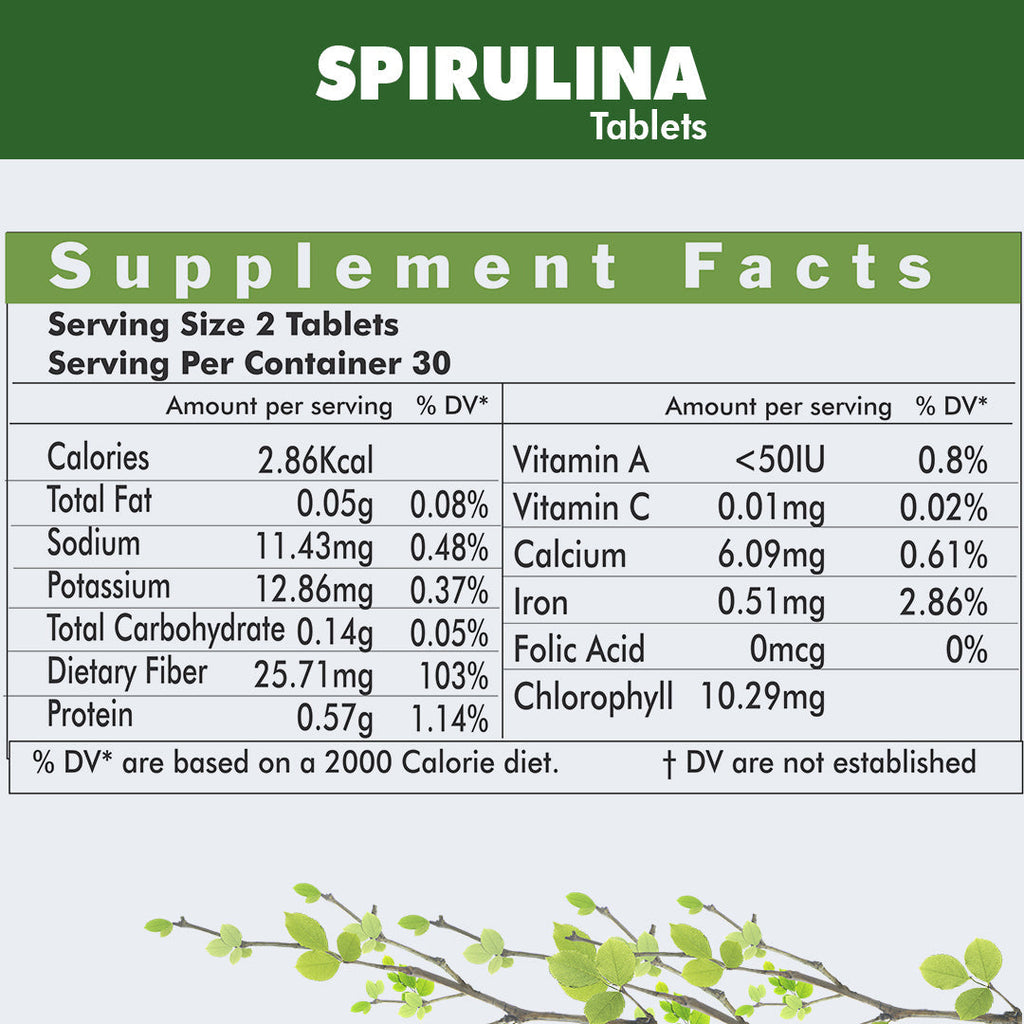 Herbal Hills Ayurveda Spirulina Tablets | Grocsy