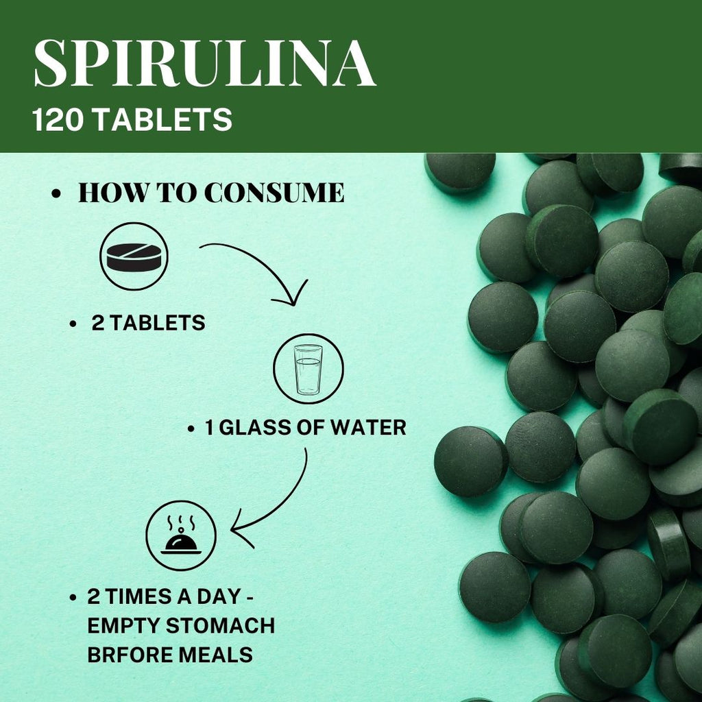 Herbal Hills Ayurveda Spirulina Tablets | Grocsy