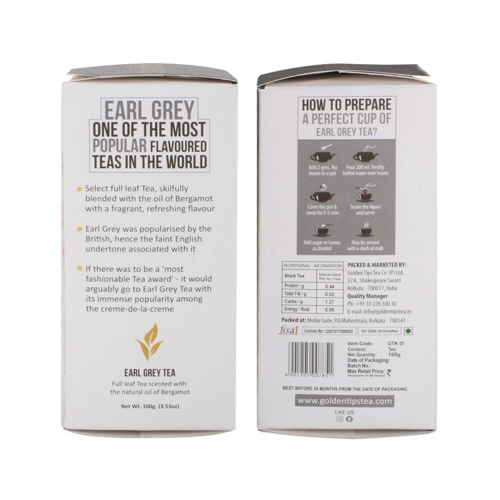 Golden Tips Earl Grey Tea Loose Leaf | Grocsy