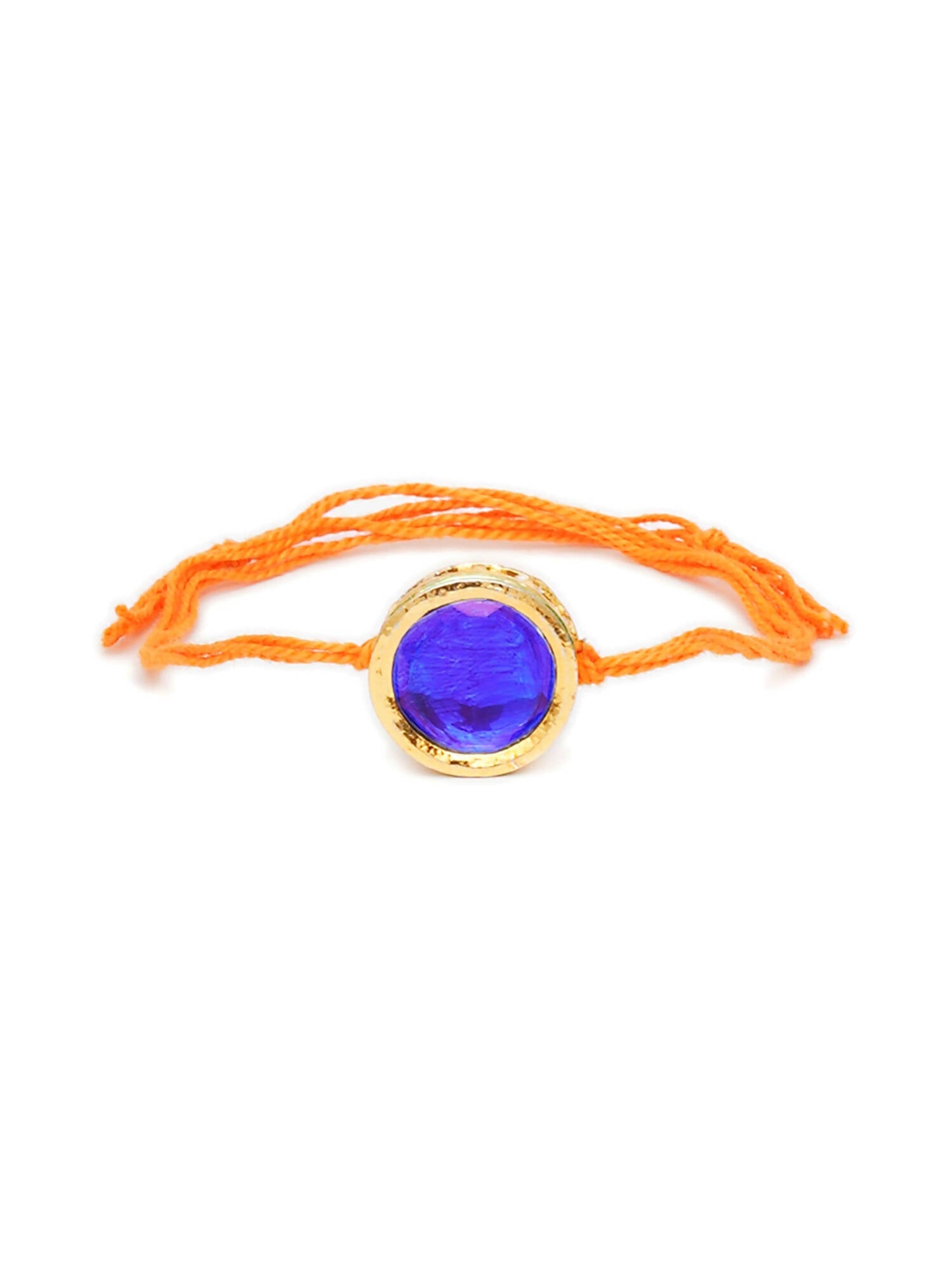 Designer kundan Rakhi - Ruby Raang | Grocsy