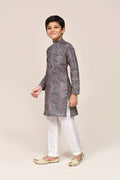Joban Fashion Linen Cotton red Kurta With Straight Fit Pant | Grocsy