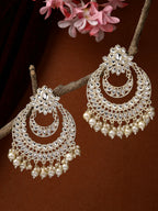 NVR Women Gold-Polished Kundan Handcrafted Chandbalis Earrings | Grocsy