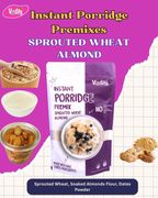 Vedas Kitchen Sprouted Wheat Almond Instant Porridge | Grocsy