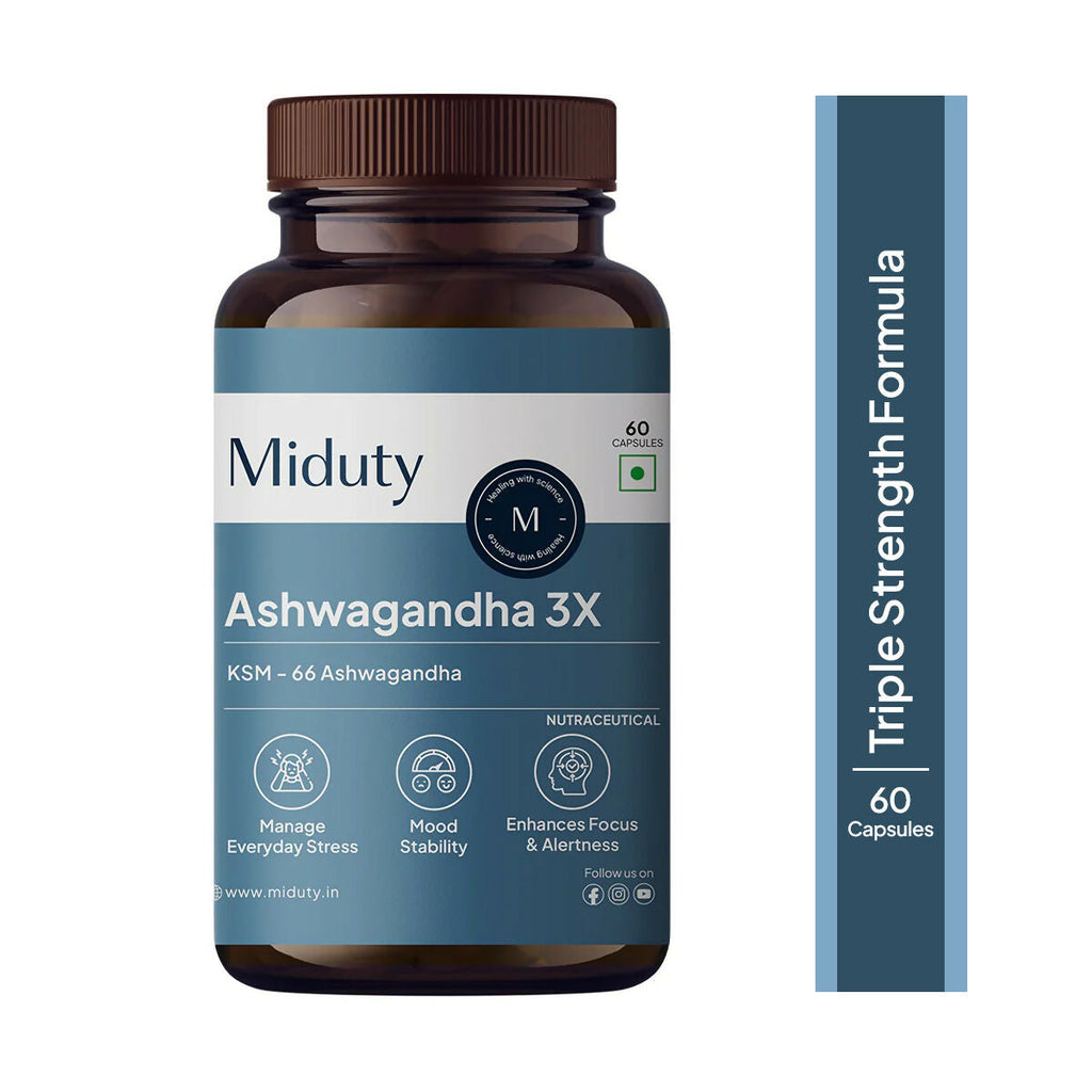 Miduty KSM 66 Ashwagandha 3x capsules | Grocsy