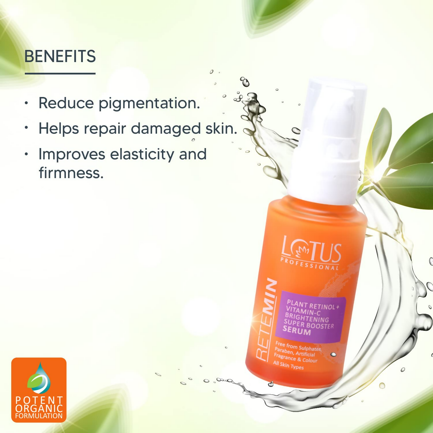 Lotus Professional Retemin Plant Retinol + Vitamin C Brightening Super Booster Serum | Grocsy