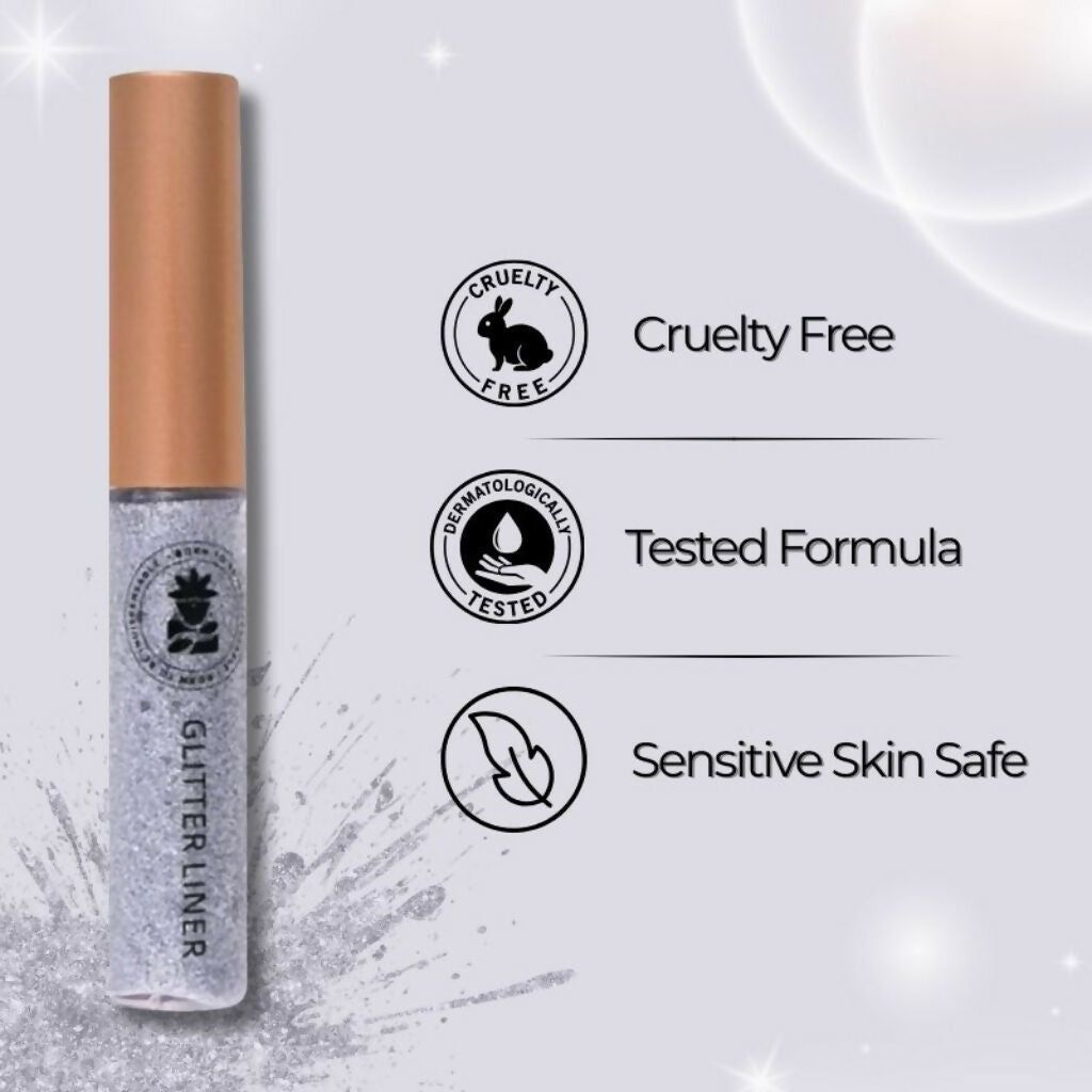 BOBI Glitter Eyeliner Silver Diamond Sparkle Finish | Grocsy