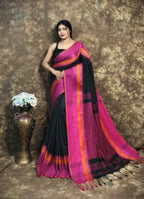 Exclusive Collection Block Print Pure Cotton Handloom Gorgeous Saree | Grocsy