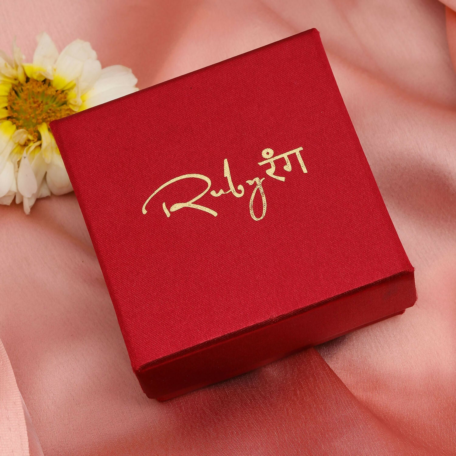 Oversized Round Kundan Studs (Gold) - Ruby Raang