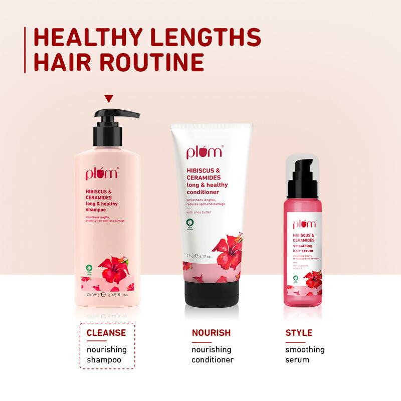 Plum Hibiscus & Ceramides Shampoo For Long, Healthy Hair | Grocsy