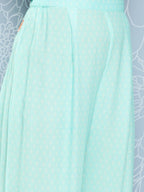 Ahalyaa Women's Traditional wear Co-ords - Blue | Grocsy