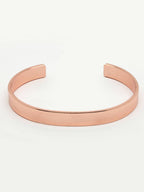 NVR Men Rose Gold Stainless Steel Cuff Bracelet