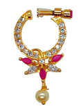 AD Ruby Designer Nose Ring (Left Side) | Grocsy