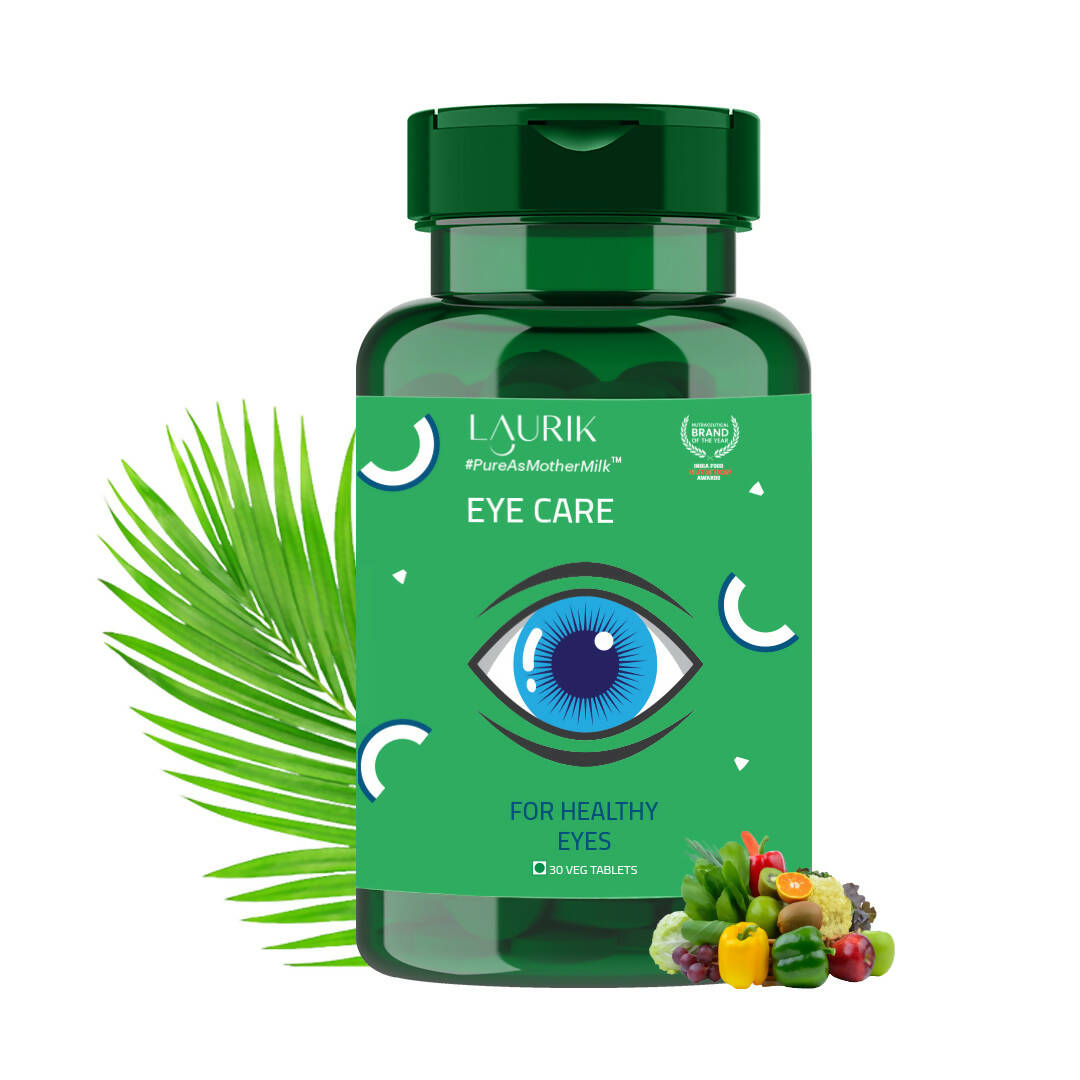 Laurik Organics Plant Based Eye Care Tablets For Improves Vision I For Both Men & Women | Grocsy
