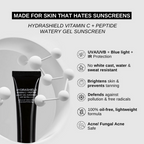 The Formularx Hydrashield Vitamin C + Peptide Sunscreen Spf 50 Pa++++ For Oily, Acne Prone Skin | Grocsy