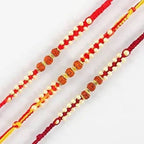 Set of 3 Sleek Rudraksha Rakhi and Cashew Jar | Grocsy