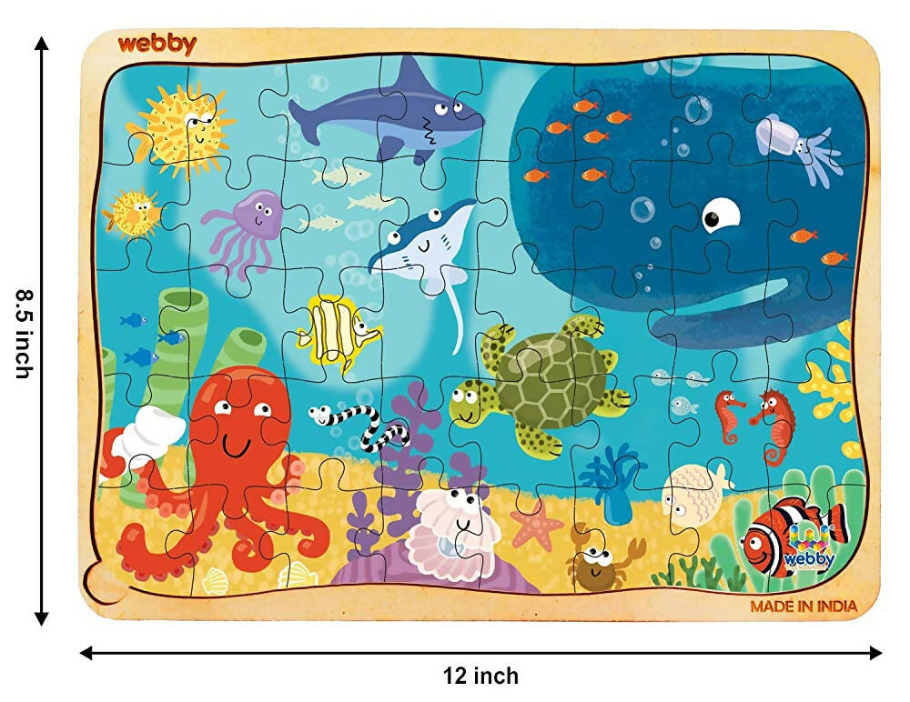 Webby Underwater Animals Jigsaw Puzzle - 40 Pcs | Grocsy