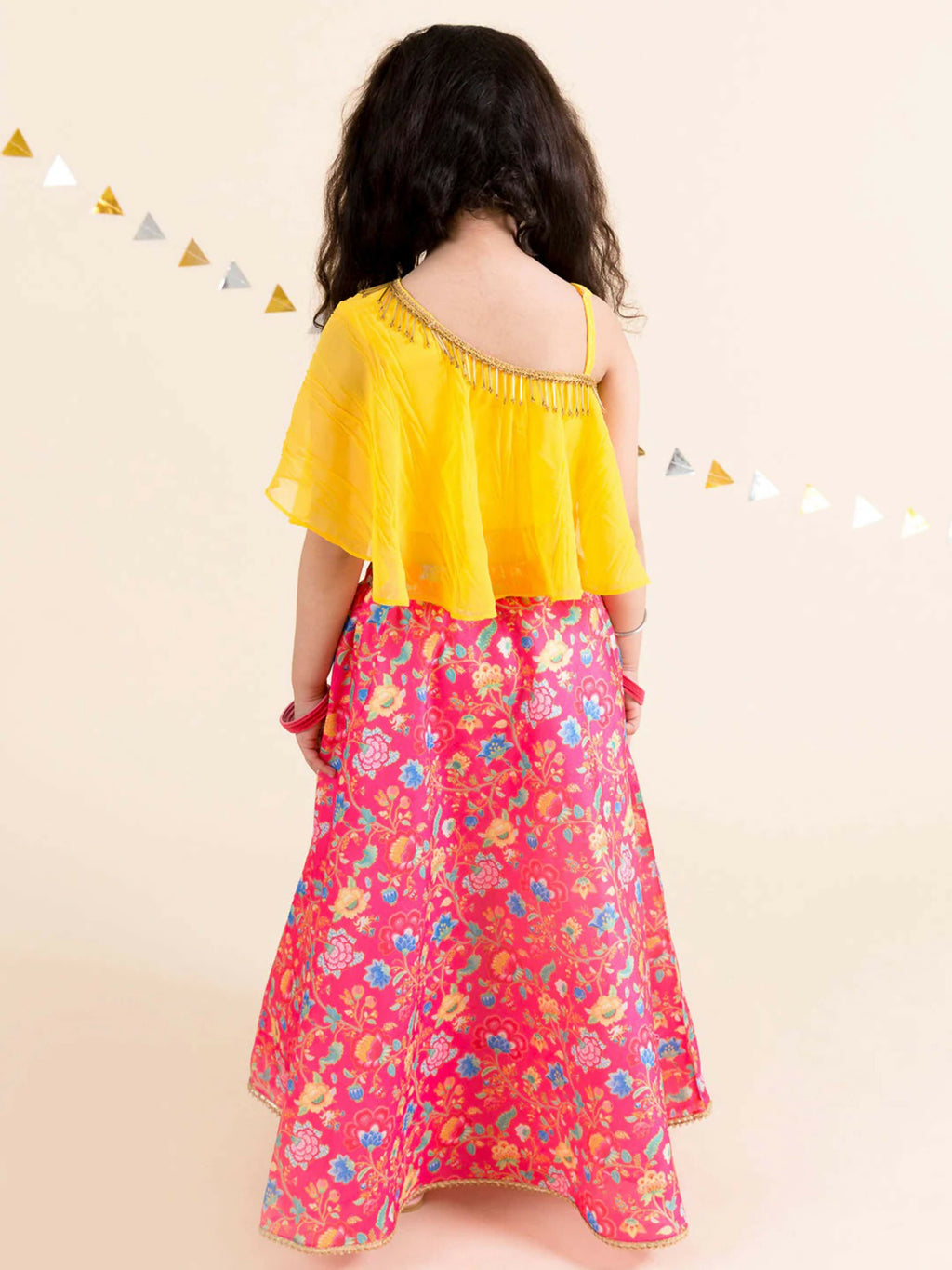 Joban Fashion Girl's Yellow Color Lehenga Choli | Grocsy