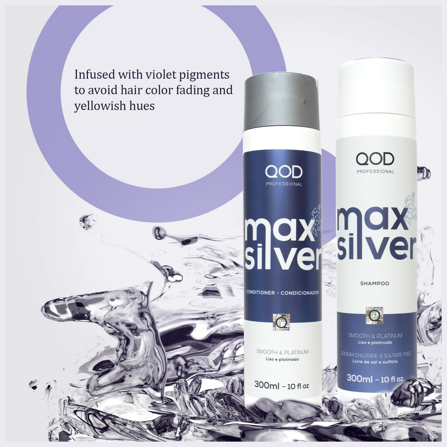 QOD Professional Max Silver Shampoo and Conditioner | Grocsy