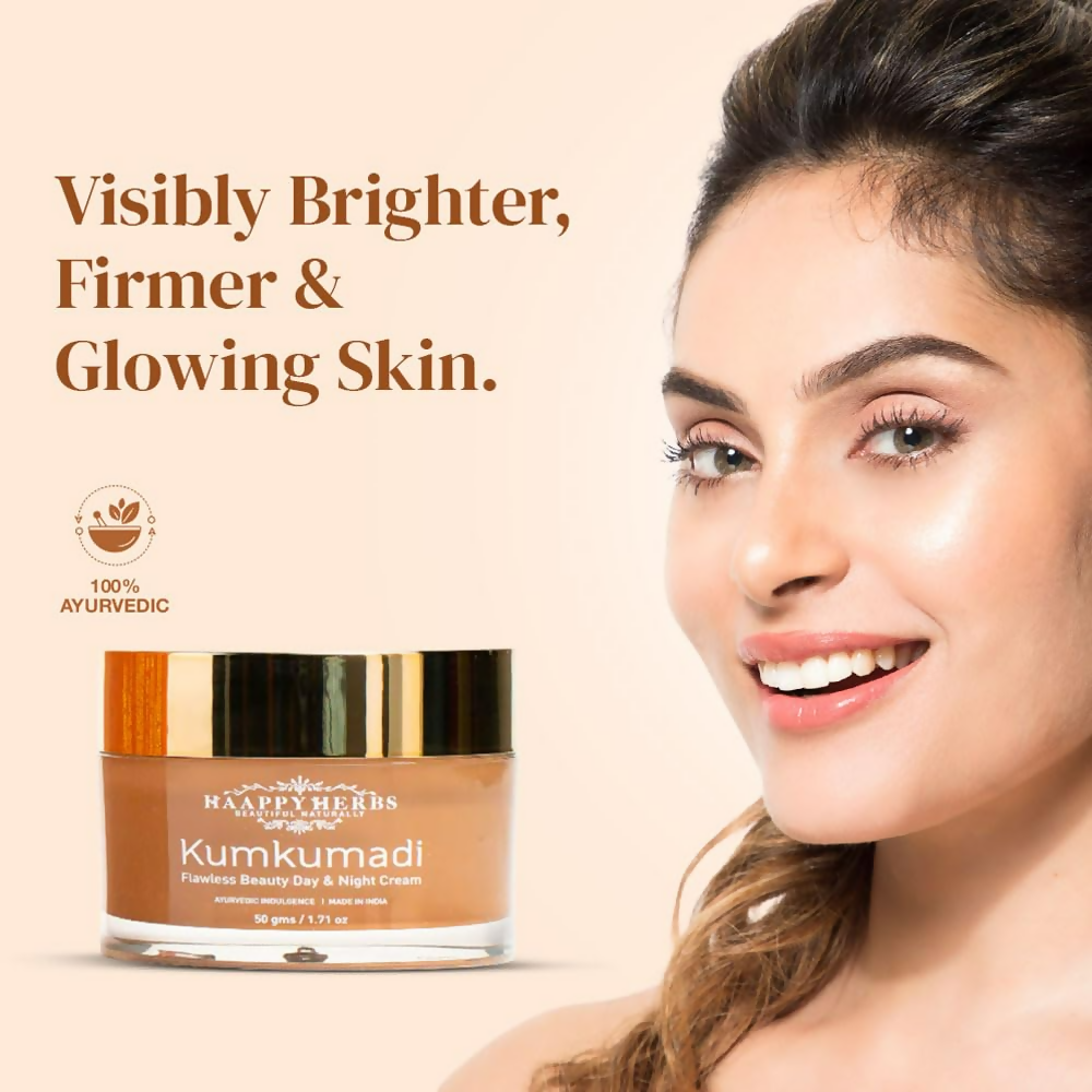 Haappyherbs Kumkumadi Flawless Beauty Day & Night Cream | Grocsy