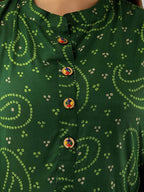 Vamika Rayon Green Party Wear Kurti | Grocsy