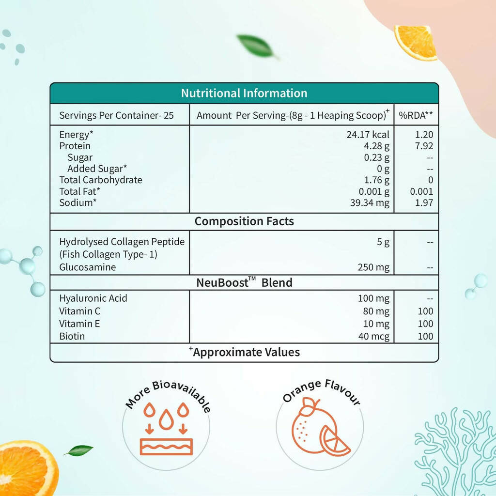 Neuherbs Skin Glow Collagen Powder with NeuBoost Blend | Grocsy