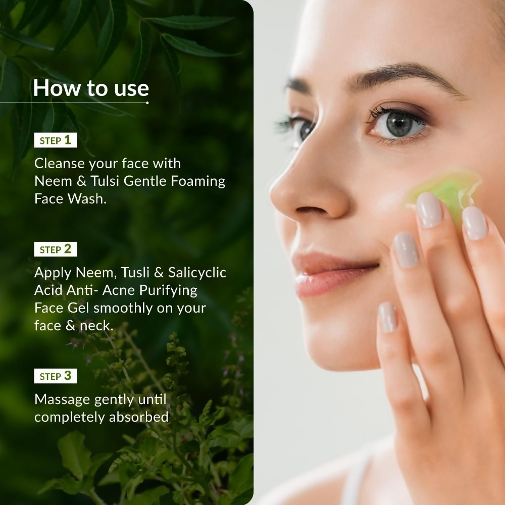 Lotus Botanicals Neem, Tulsi & Salicylic Acid Anti-Acne Purifying Face Gel | Grocsy