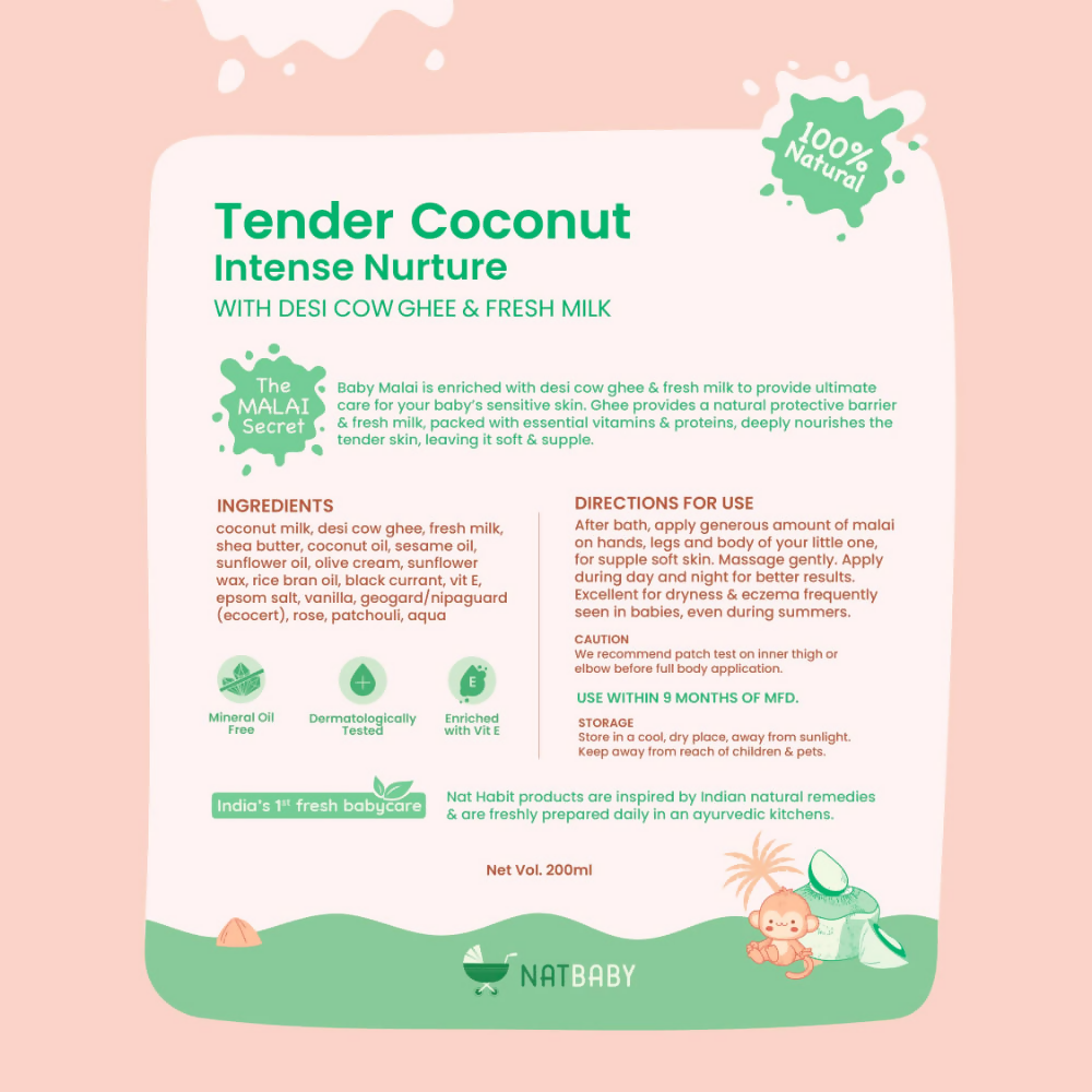 Nat Habit Baby Body Lotion - Tender Coconut | Grocsy