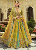 Vegaa Fashion Yellow Silk Embroidered & Art Mirror Work Wedding Wear Lehenga Choli | Grocsy