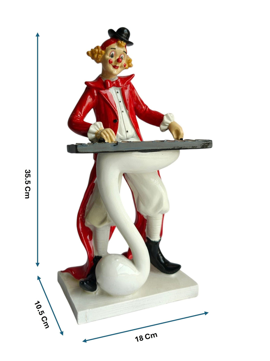 Sun Mun Decors Keyboard Musician Clown Figurine | Grocsy