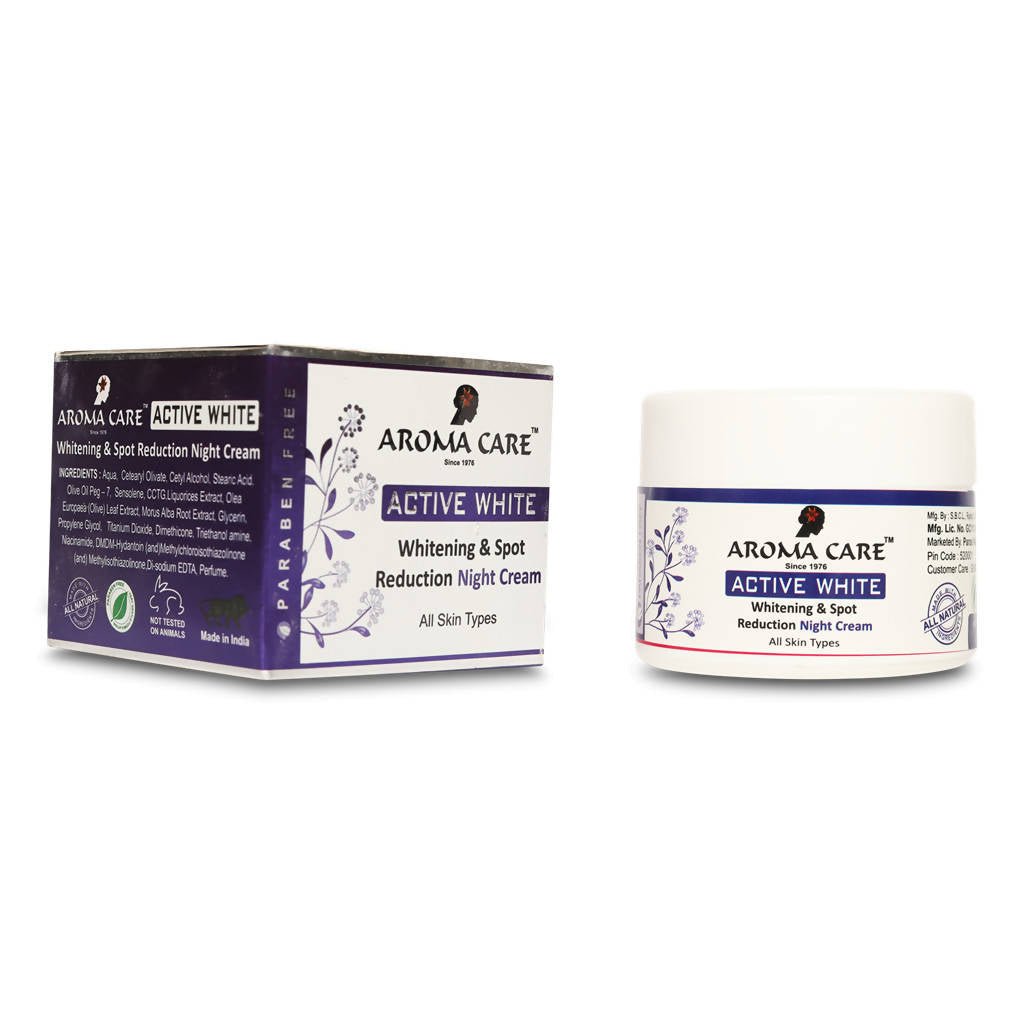 Aroma Care Active White Whitening & Spot Reduction Night Cream | Grocsy
