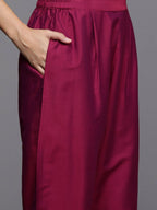 Ahalyaa Women's Traditional wear Kurta Set - Burgundy | Grocsy