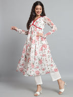 Fab Fashion White Floral Alia Cut Set | Grocsy
