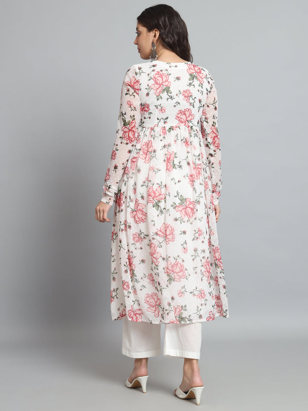 Fab Fashion White Floral Alia Cut Set | Grocsy