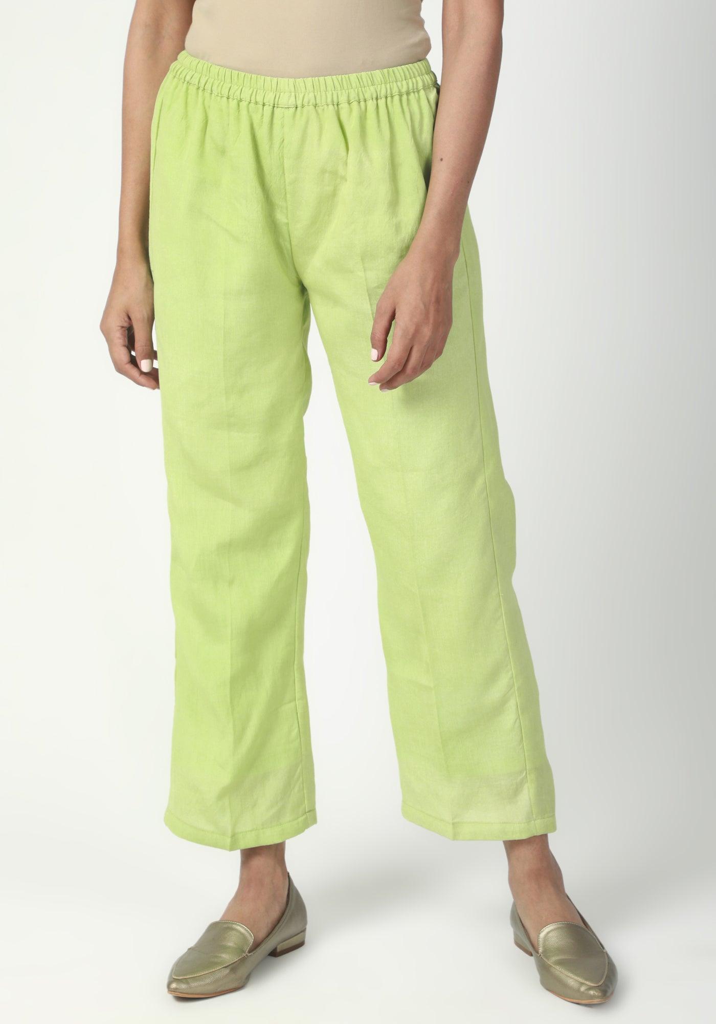 trueBrowns Green Gota Slit Kurta-Pant | Grocsy