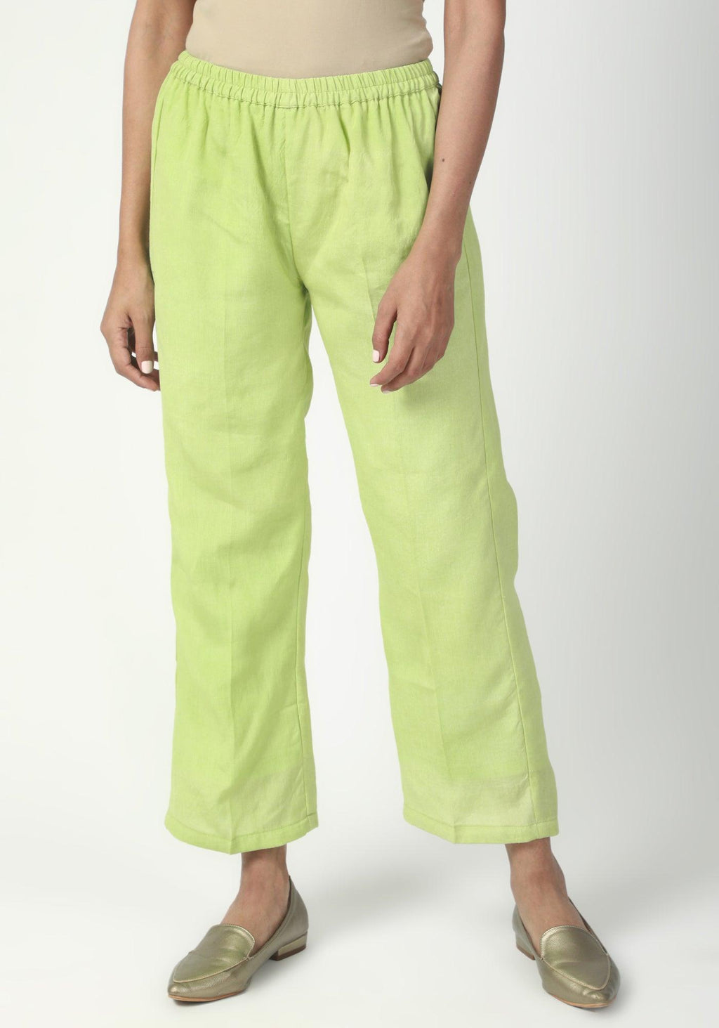 trueBrowns Green Silver Laced Kurta-Pant | Grocsy