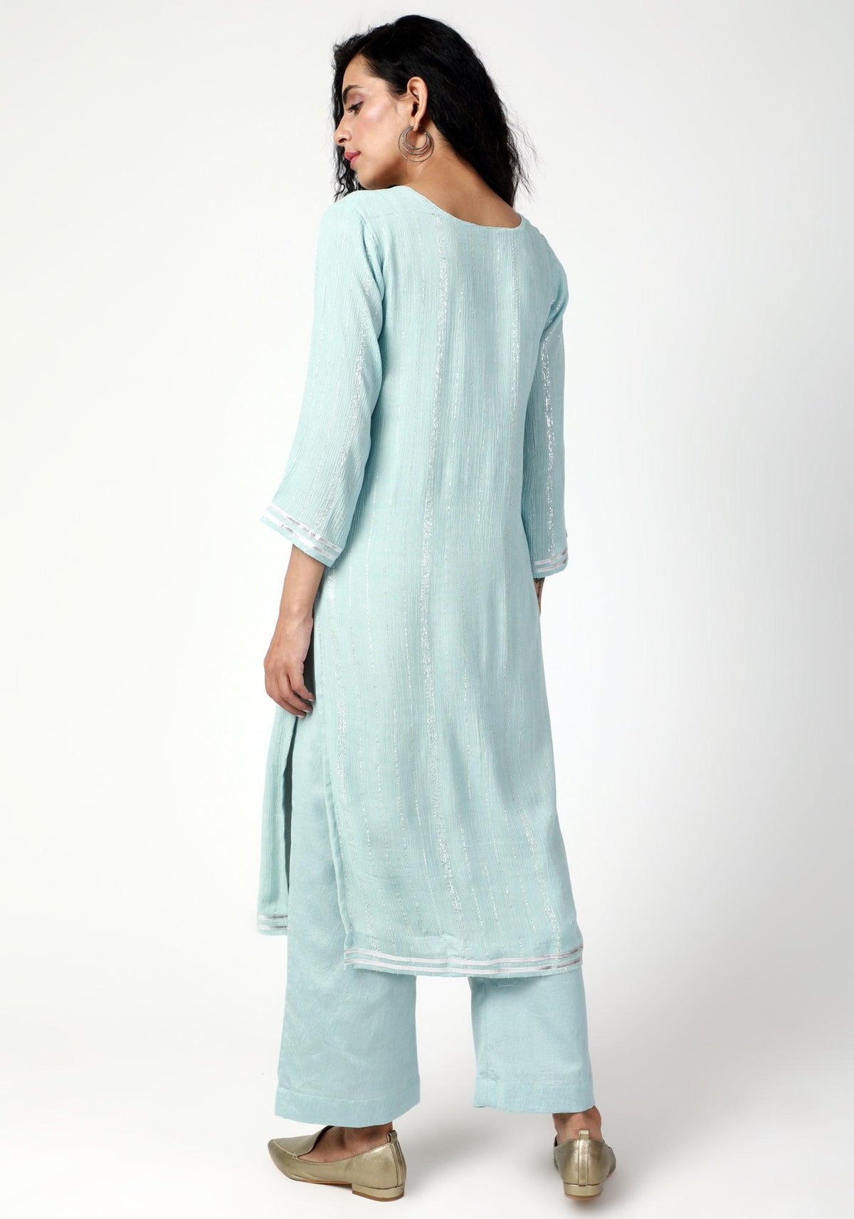 trueBrowns Gota Slit Kurta-Pant-Dupatta | Grocsy