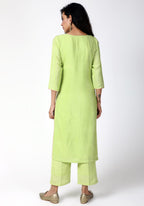 trueBrowns Green Gota Kurta-Pant-Dupatta | Grocsy