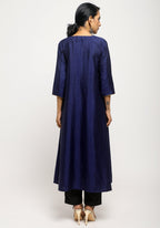 trueBrowns Blue Laced Kurta Set | Grocsy