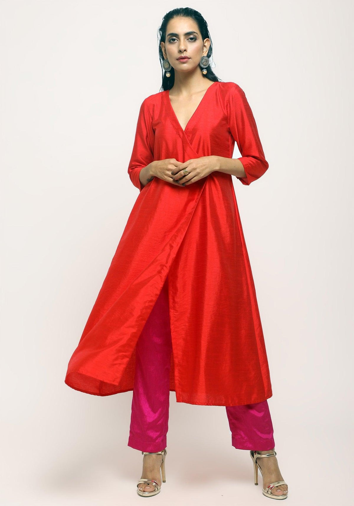 trueBrowns Pink Angrakha Set | Relove | Grocsy